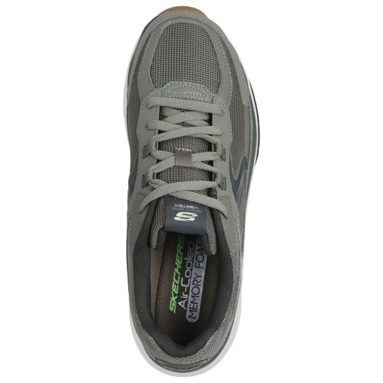 Skechers Leather Overlay Mesh Lace Up